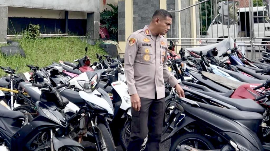 Polres Ciamis Tertibkan Kendaraan Berknalpot Brong Selama Ramadan