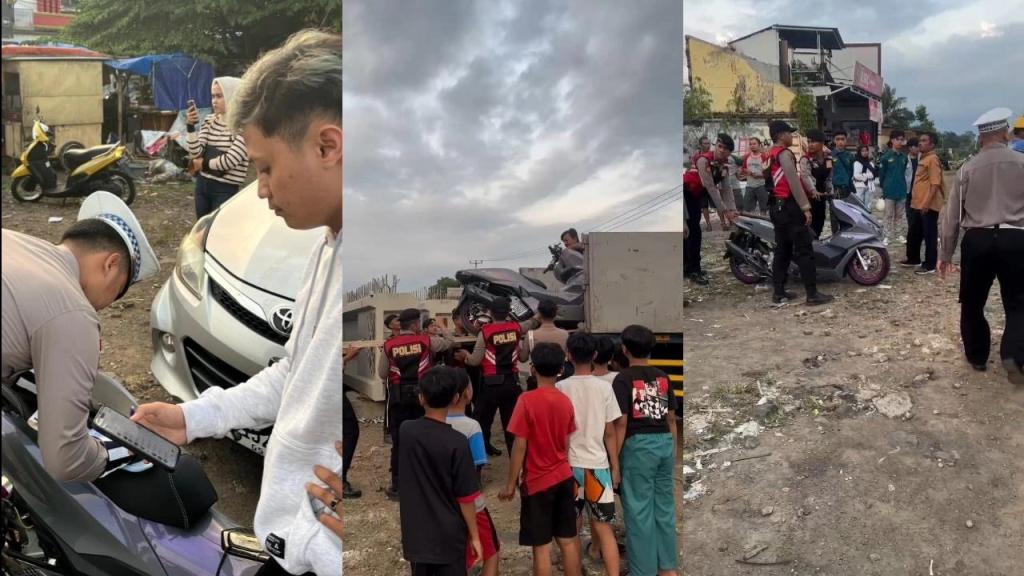 Polres Tasikmalaya Kota Amankan 15 Kendaraan dalam Razia Knalpot Bising