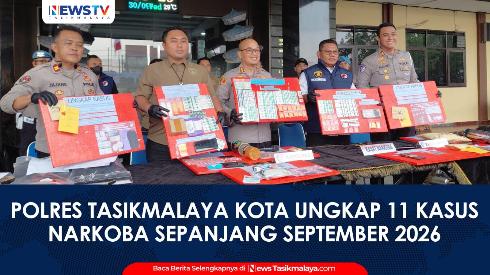 VIDEO: Polres Tasikmalaya Kota Ungkap 11 Kasus Narkoba Sepanjang September 2026