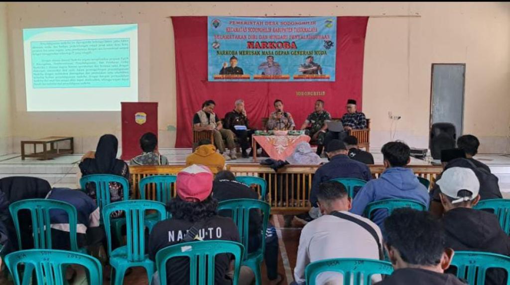 Polsek Sodonghilir Sosialisasikan Pencegahan Narkotika kepada Warga
