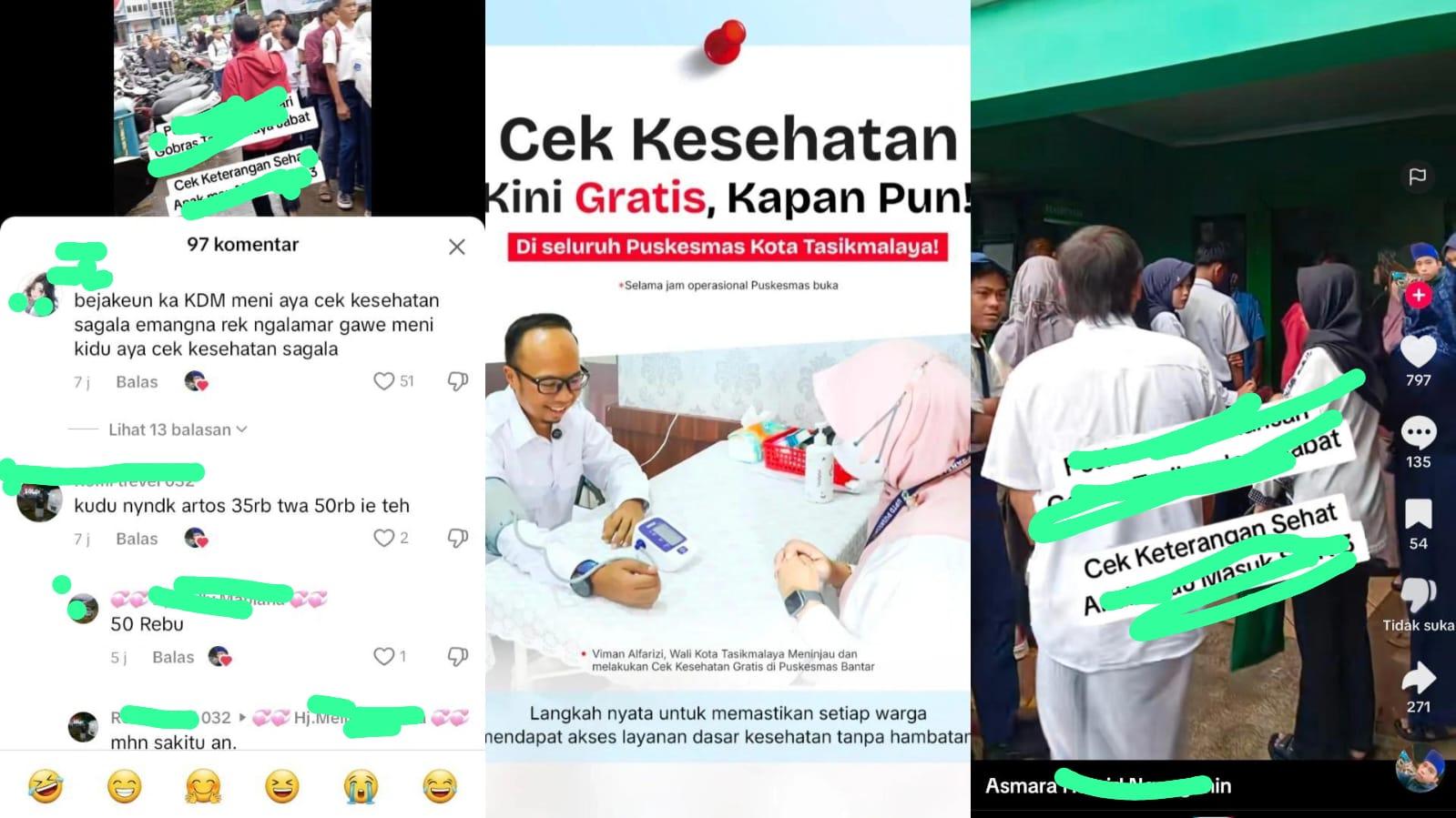 Program Pemeriksaan Kesehatan Gratis Pemkot Tasikmalaya Tak Berlaku untuk Syarat SPMB, Warga Tetap Bayar
