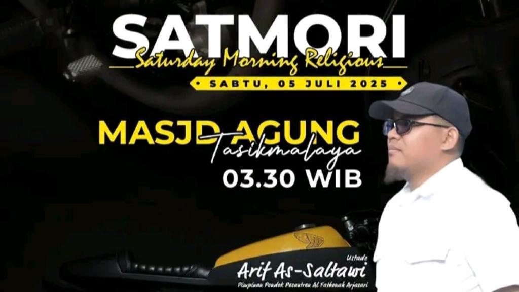 Ratusan Bikers Akan Ikuti SATMORI di Masjid Agung Kota Tasikmalaya