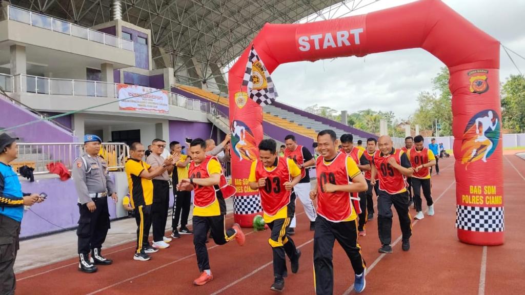 Ratusan Personel Polres Ciamis Ikuti Tes Samjas dan Bela Diri Menjelang UKP 2026