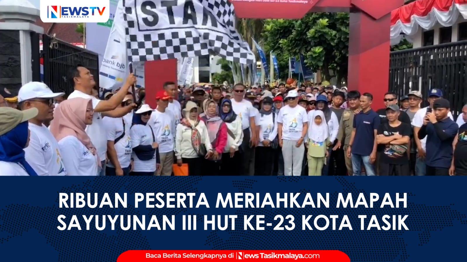 VIDEO: Ribuan Peserta Ramaikan Mapah Sauyunan dalam Rangka Hari Jadi Ke-23 Kota Tasikmalaya