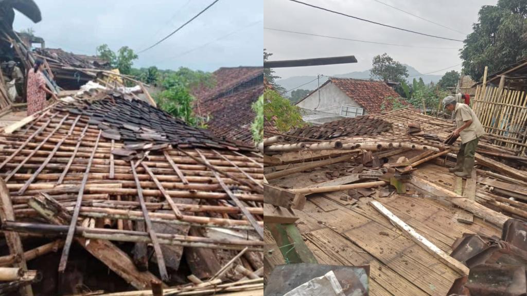 Rumah Lansia di Garut Runtuh Akibat Hujan Deras, Korban Terpaksa Ngungsi