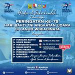 Sambut Hari Bakti Ke-79 TNI AU, Lanud Wiriadinata Gelar Panggung Rakyat Hingga Pengobatan Massal Gratis