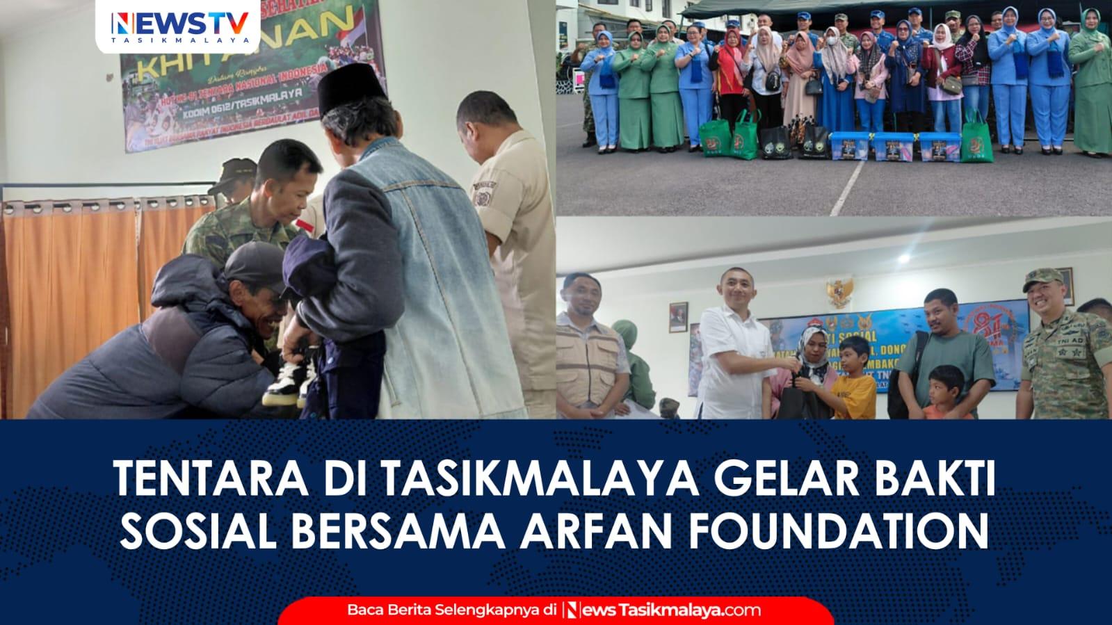 VIDEO: Sambut HUT ke-81 TNI, Tentara di Tasikmalaya Gelar Baksos Bersama Arfan Foundation