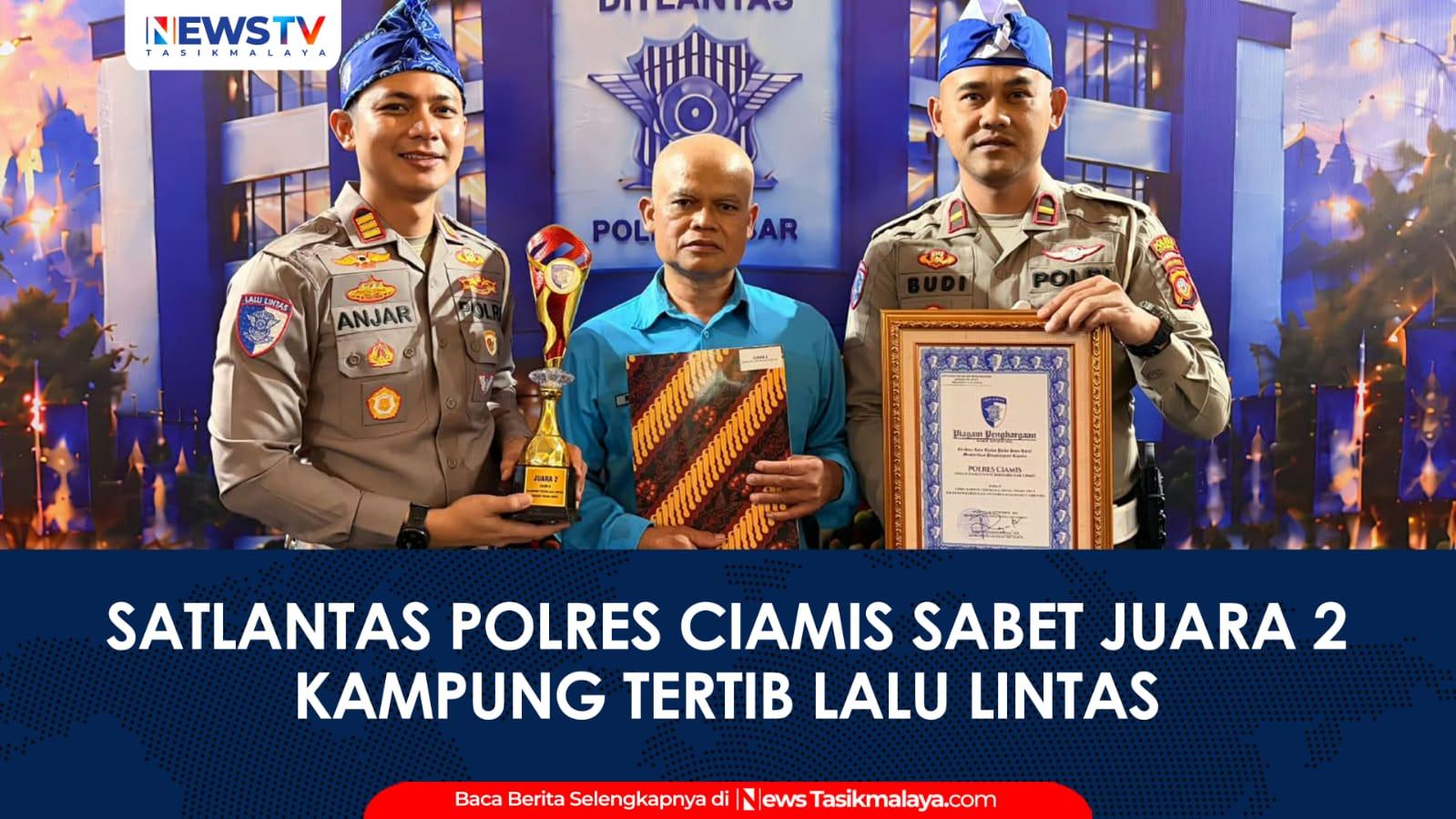 VIDEO: Satlantas Polres Ciamis Sabet Juara 2 Kampung Tertib Lalu Lintas