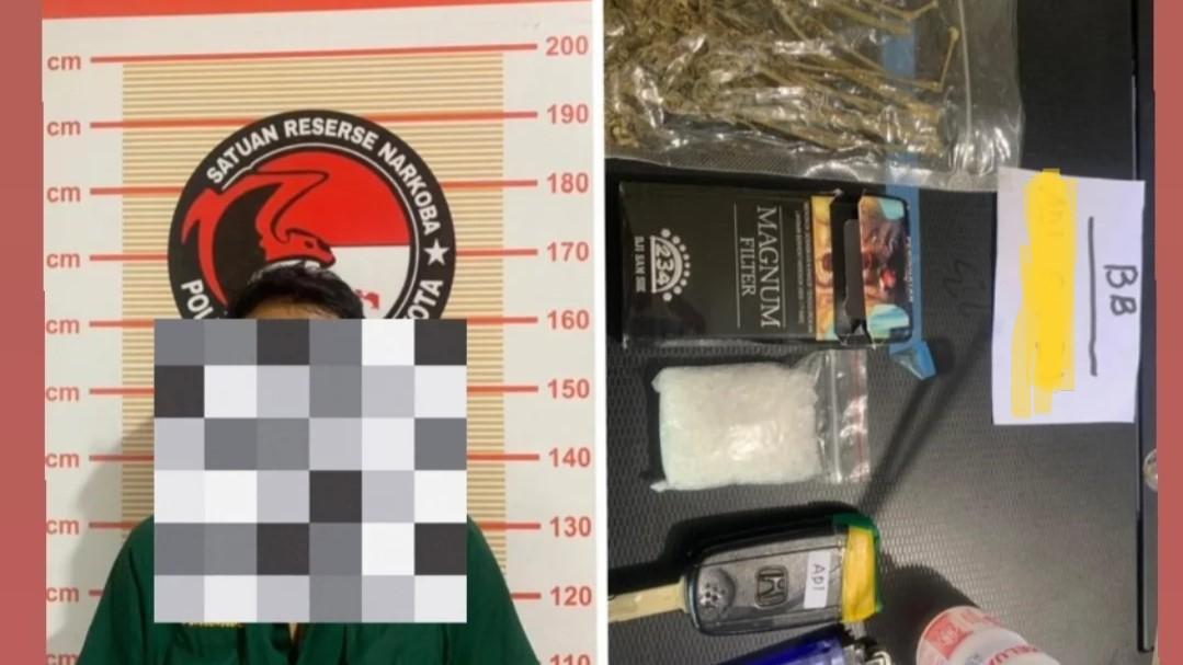 Satnarkoba Polres Tasikmalaya Kota Amankan Pengedar Sabu dan Ganja di Cihideung
