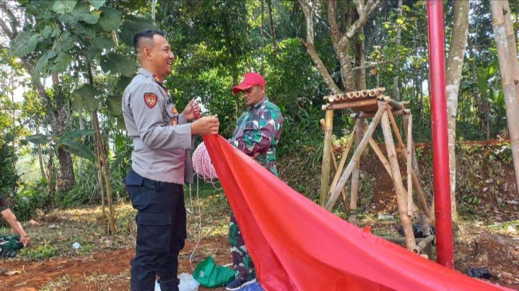Jelang Pengibaran Merah Putih Sepanjang 390 Meter di Situ Sanghyang Tasikmalaya, Muspika Tanjungjaya Gelar Gladi