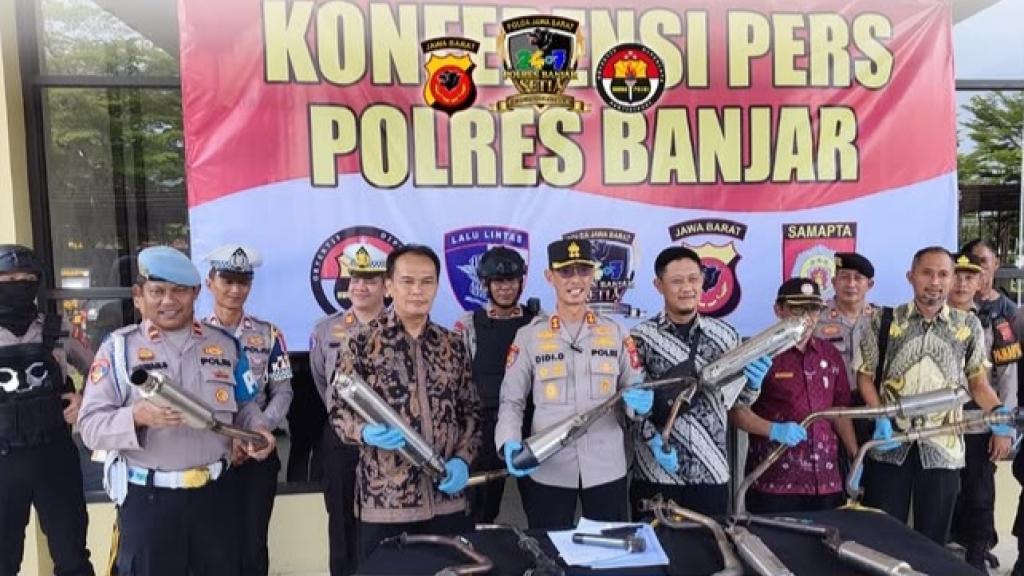 Polres Banjar Sita 217 Knalpot Brong, Mayoritas Pelanggar Berusia Remaja