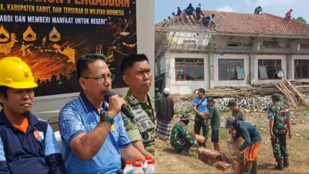 Dukung Bakti Persada 34 Tahun Pengabdian, Lanud Wiriadinata dan TNI-Polri Renovasi RA Tanfidzul Hanafiyah Sukahening
