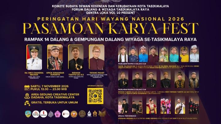 Hadirkan Opick Sunandar Sunarya dan 14 Dalang, Pasamoan Karya Fest Siap Guncang Kota Tasikmalaya