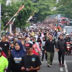 Semarak Hari Bhayangkara ke-79, Ribuan Warga Meriahkan Olahraga Bersama Polres Ciamis