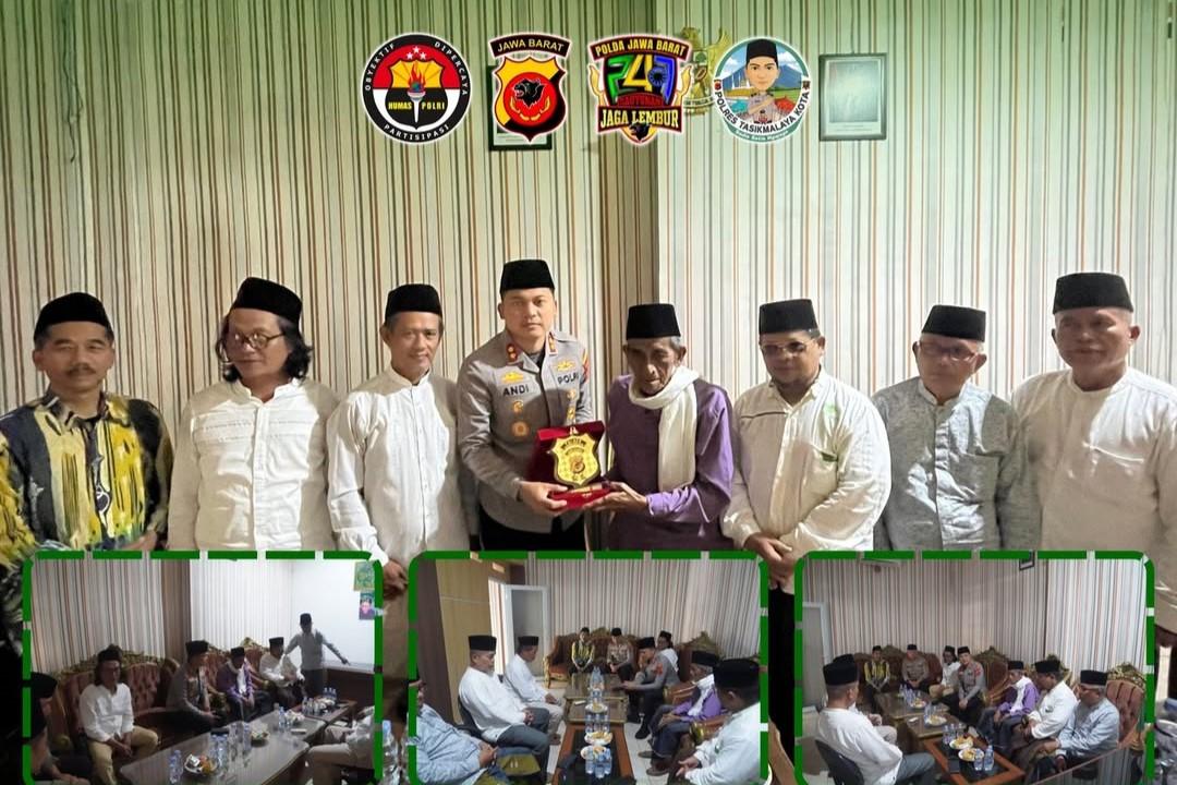 Silaturahmi Kapolres Tasikmalaya Kota AKBP Andi Purwanto dengan Rais Syuriah PCNU, Jalin Sinergi Polri dengan Ulama