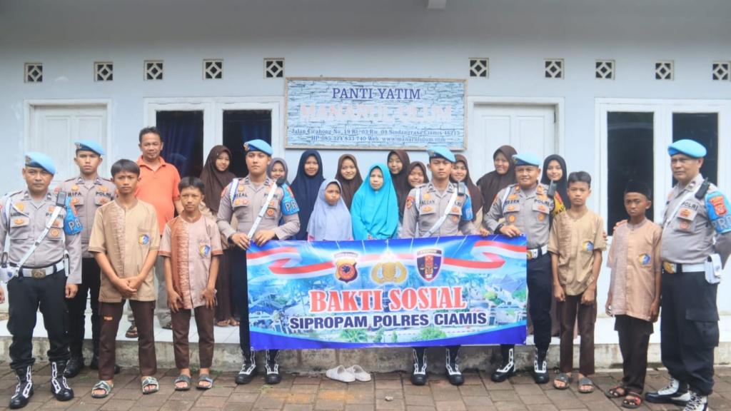 Sipropam Polres Ciamis Gelar Baksos di Panti Asuhan Manarul Ulum