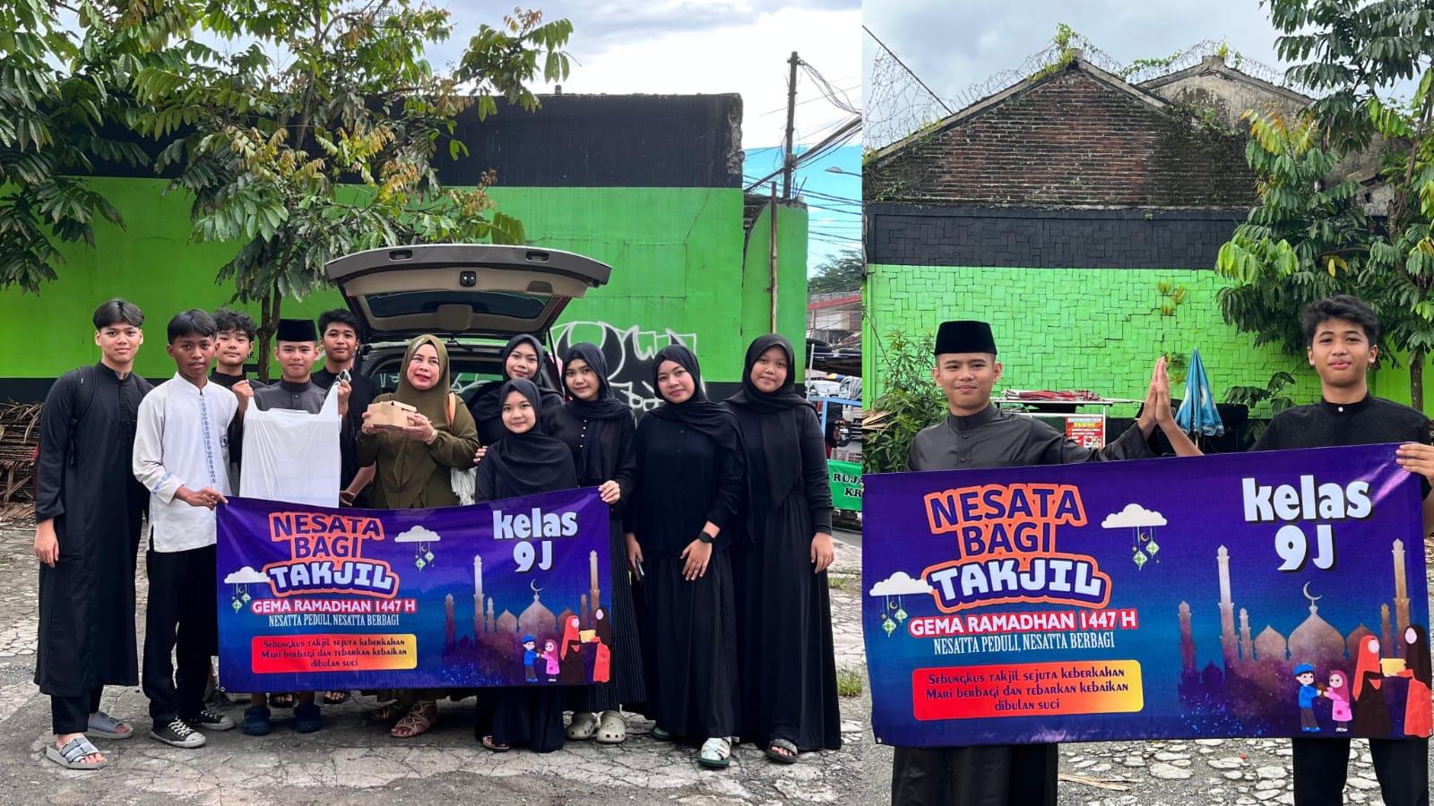Siswa Kelas 9J Nesatta Tasikmalaya Berbagi Takjil di Jalan HZ Mustofa, Wujud Kepedulian di Bulan Suci Ramadan