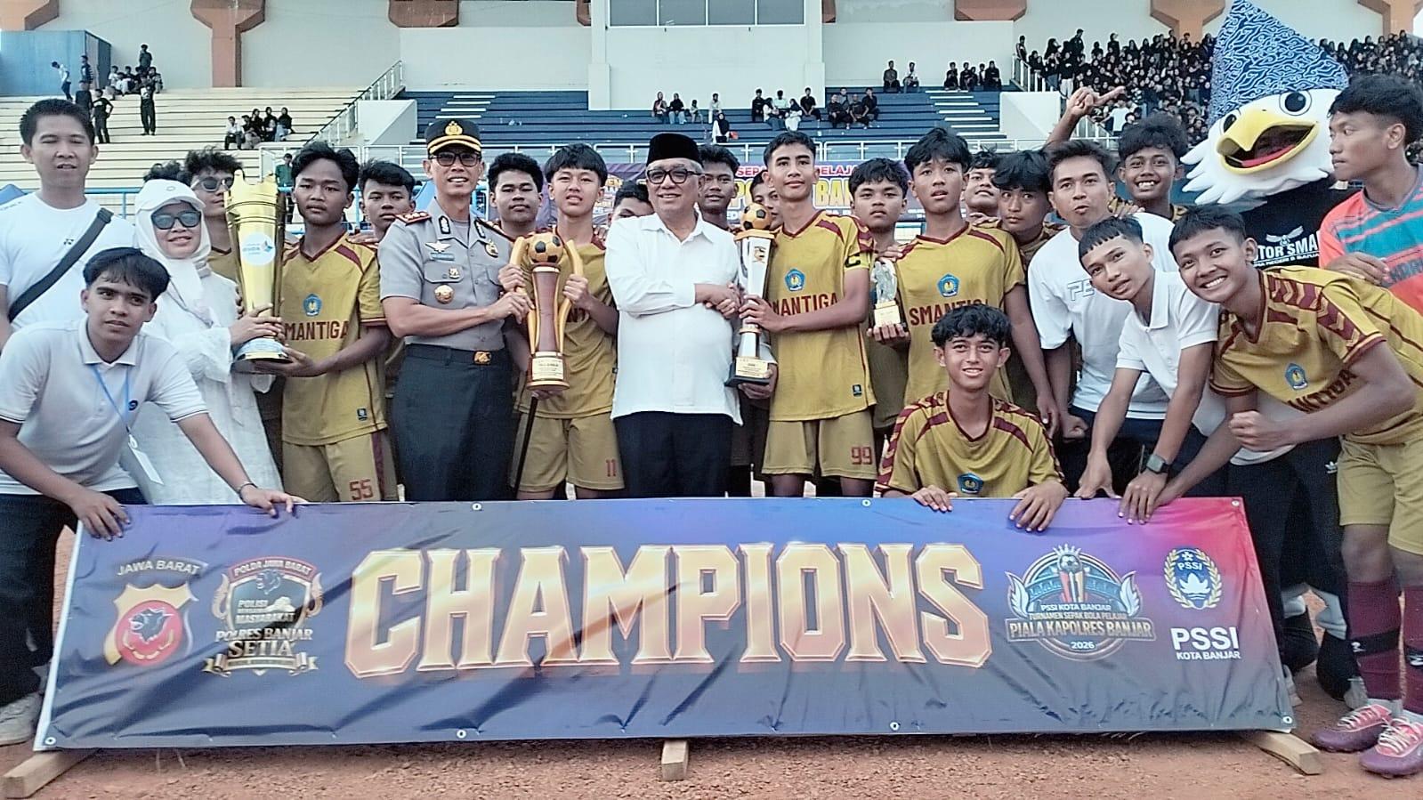 SMAN 3 Banjar Sabet Juara, Turnamen Piala Kapolres Banjar Jadi Ajang Penjaringan Atlet Sepak Bola Pelajar