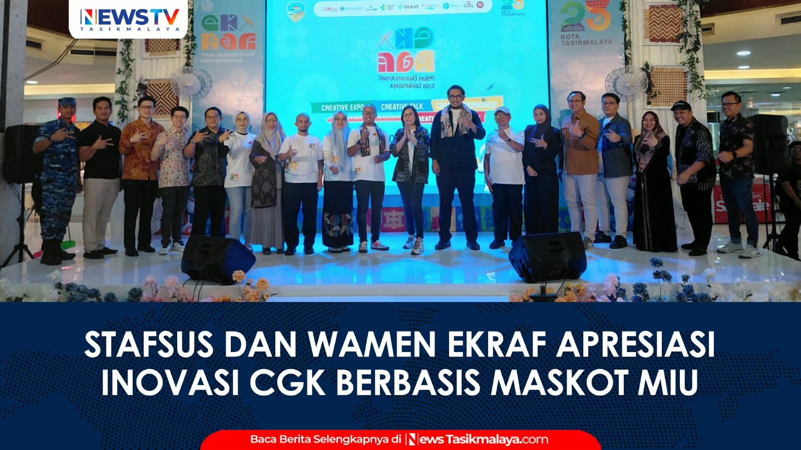 VIDEO: Stafsus Presiden dan Wamen Ekraf Tinjau PEKRAF Kota Tasikmalaya 2026, Apresiasi Inovasi CKG Berbasis IP Lokal Maskot Miu dan Tata-Titi