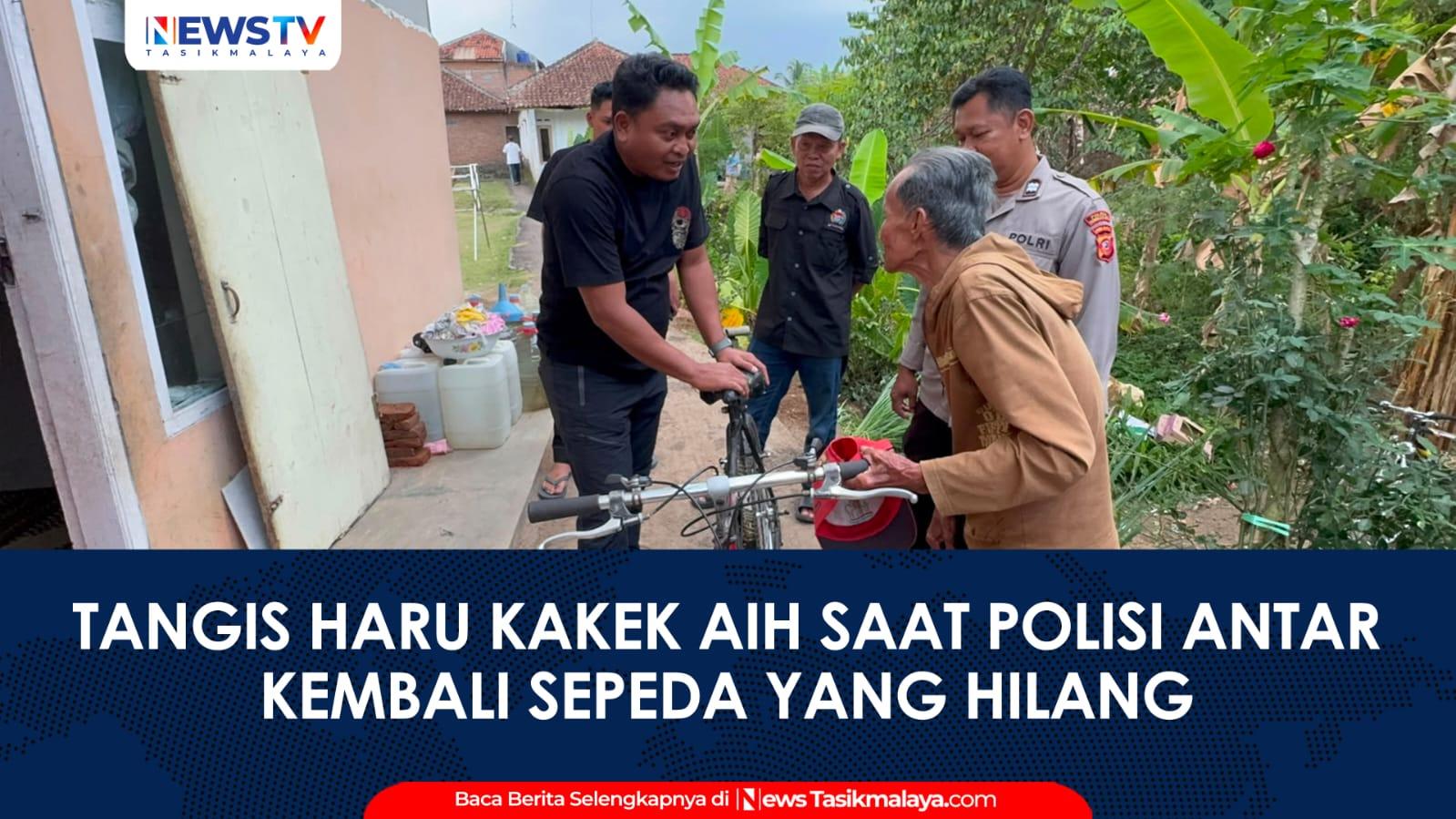 VIDEO: Tangis Haru Kakek Aih Saat Polisi Antar Kembali Sepeda yang Hilang
