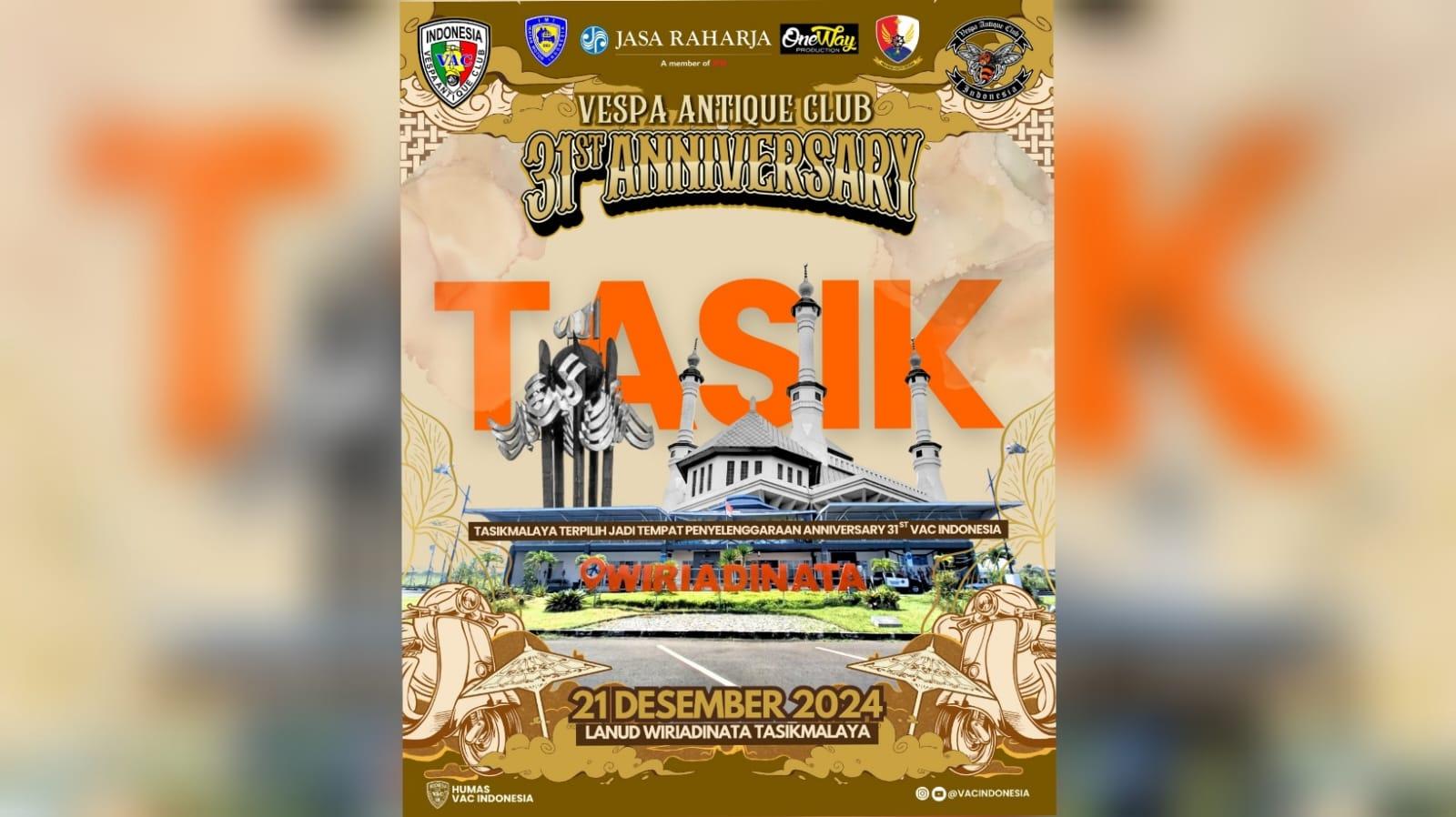 Tasikmalaya Jadi Tuan Rumah Anniversary ke-31 Vespa Antique Club (VAC) Indonesia