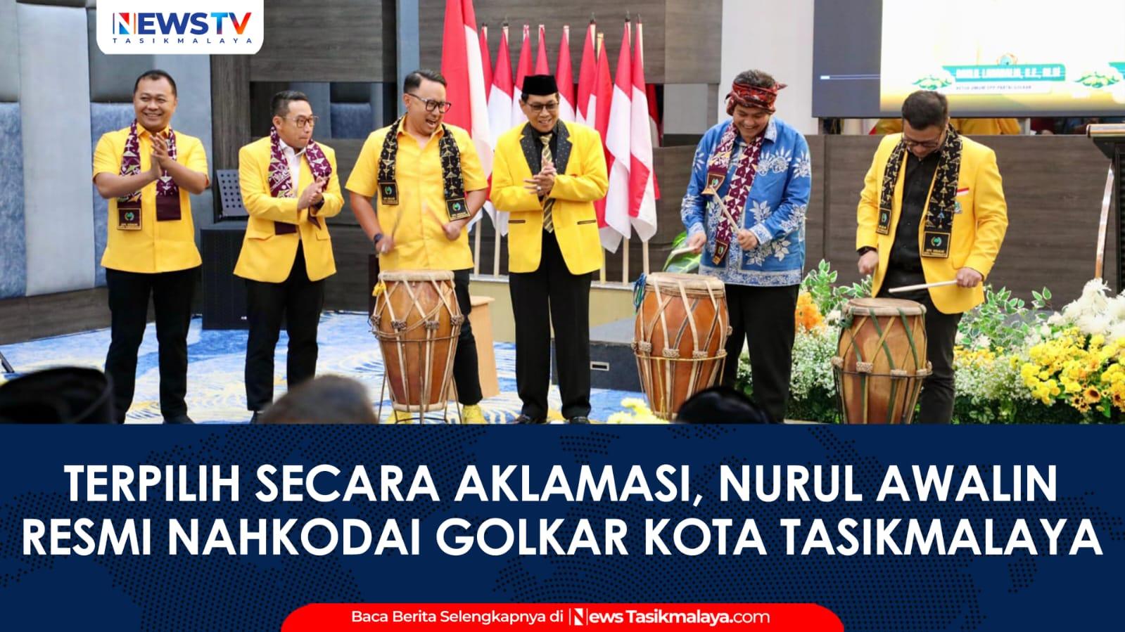 VIDEO: Terpilih Secara Aklamasi, H. Nurul Awalin Resmi Nahkodai DPD Partai Golkar Kota Tasikmalaya