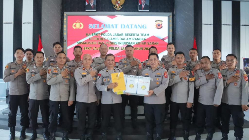Tingkatkan Kualitas Pelayanan Publik, Polres Ciamis Distribusikan Kotak Saran SPKT Polda Jabar