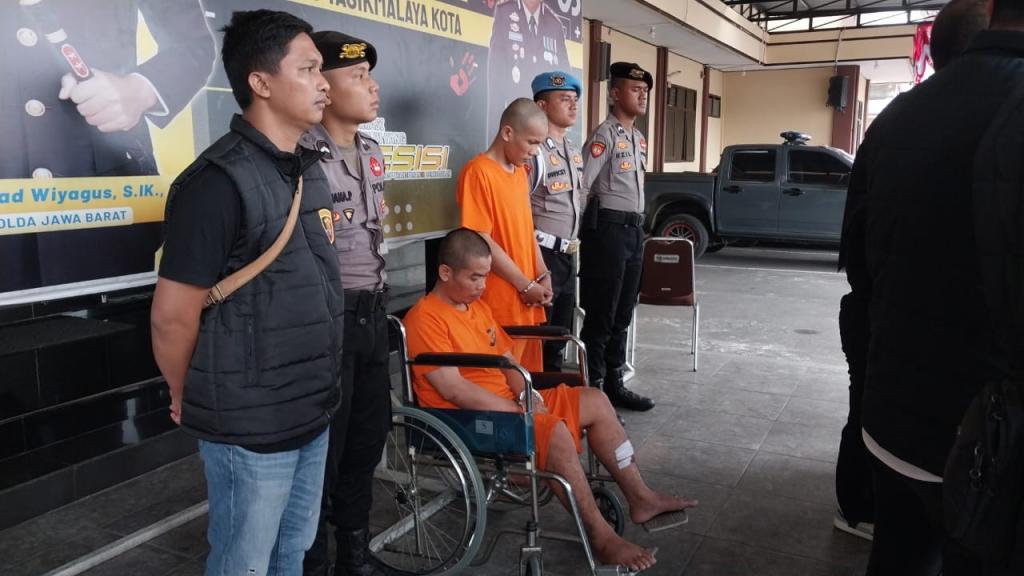 Satreskrim Polres Tasikmalaya Kota Ringkus 2 Tersangka Curanmor, Satu Residivis Didor