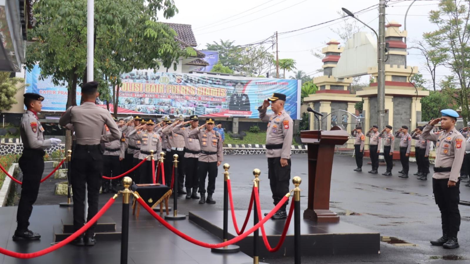 Upacara Hari Kesadaran Nasional Polres Ciamis Jadi Momentum Perkuat Disiplin dan Profesionalisme Personel