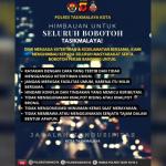 Polres Tasikmalaya Kota Imbau Bobotoh Rayakan Kemenangan Persib Secara Tertib dan Aman