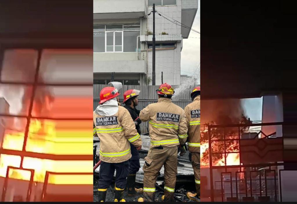 Warung di Proyek Gedung Bank BSI Tasikmalaya Terbakar, Diduga Akibat Kebocoran Gas