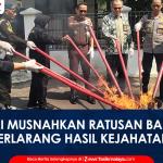 VIDEO: Wujudkan Zero Barang Bukti, Kejari Kota Banjar Musnahkan Ratusan Barang Terlarang Hasil Kejahatan