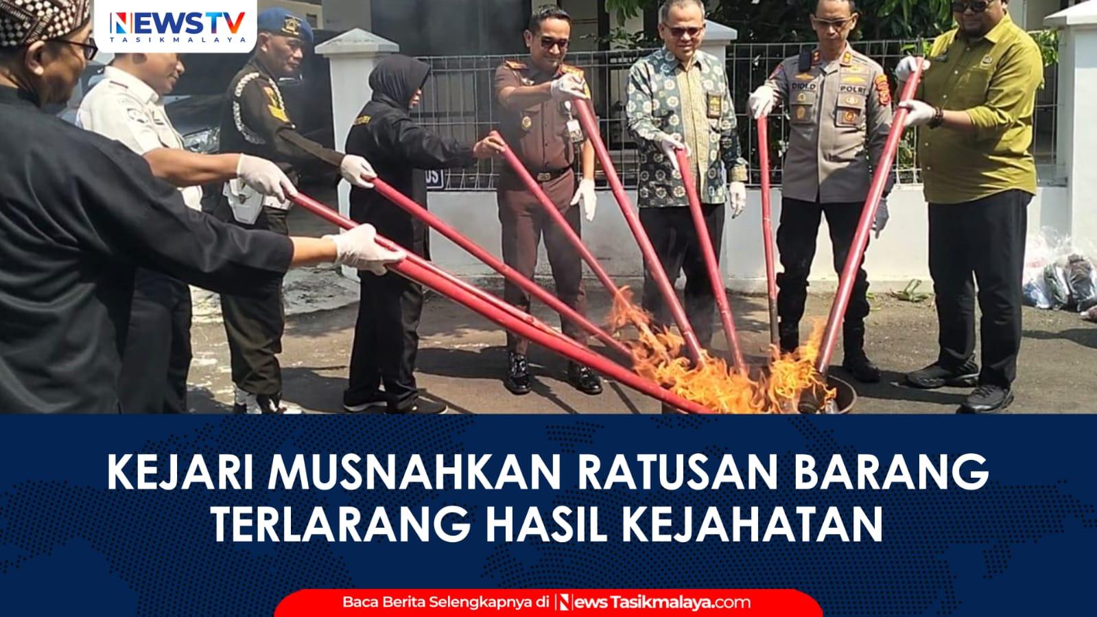 VIDEO: Wujudkan Zero Barang Bukti, Kejari Kota Banjar Musnahkan Ratusan Barang Terlarang Hasil Kejahatan