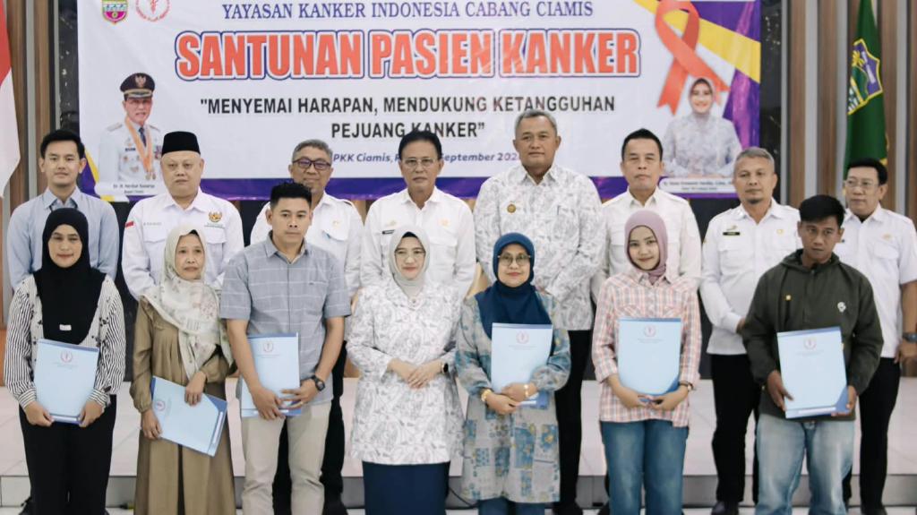 YKI Ciamis Salurkan Santunan untuk 77 Pejuang Kanker, Bupati Herdiat Instruksikan Baznas Beri Bantuan Bulanan